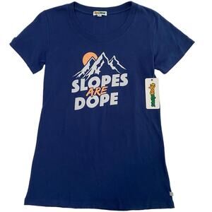 Tipsy Elves Slopes are Dope Women’s Medium Crew Neck Shirt Sleeve Shirt Top NEW